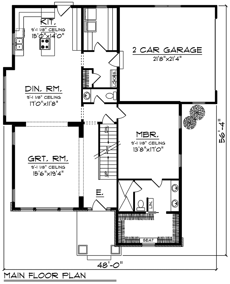 Bungalow Country Craftsman Level One of Plan 75223