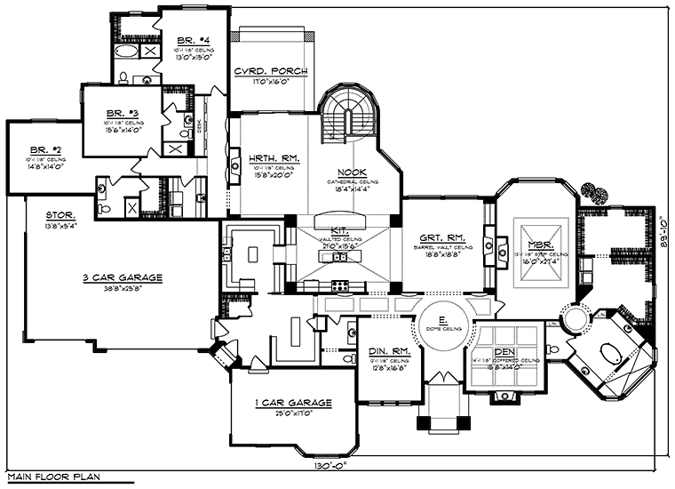 Italian Tuscan Level One of Plan 75228