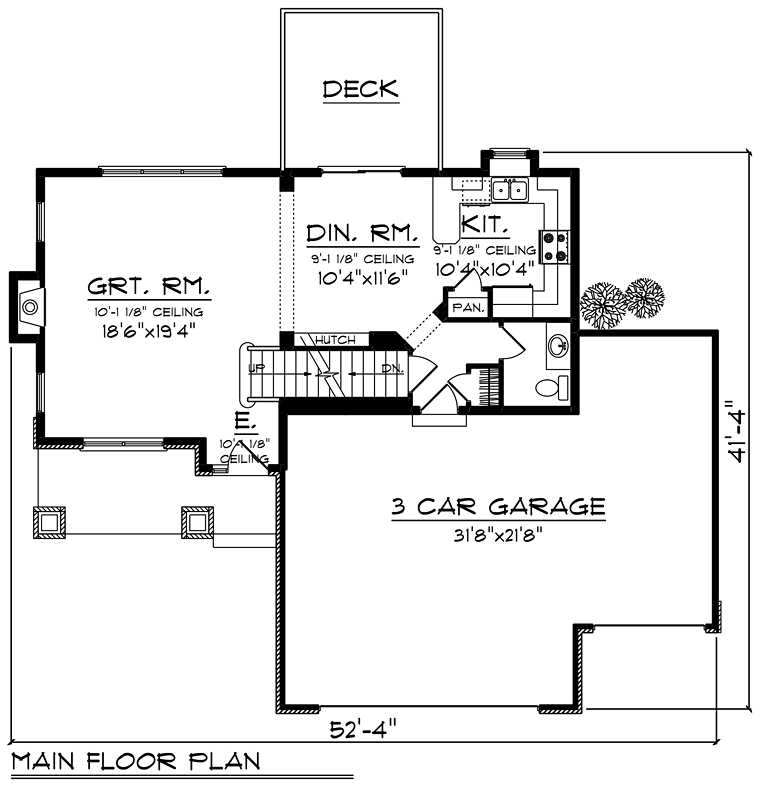 Bungalow Cottage Craftsman Level One of Plan 75230