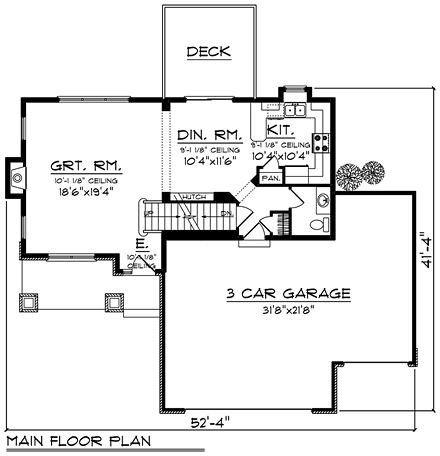House Plan 75230 First Level Plan