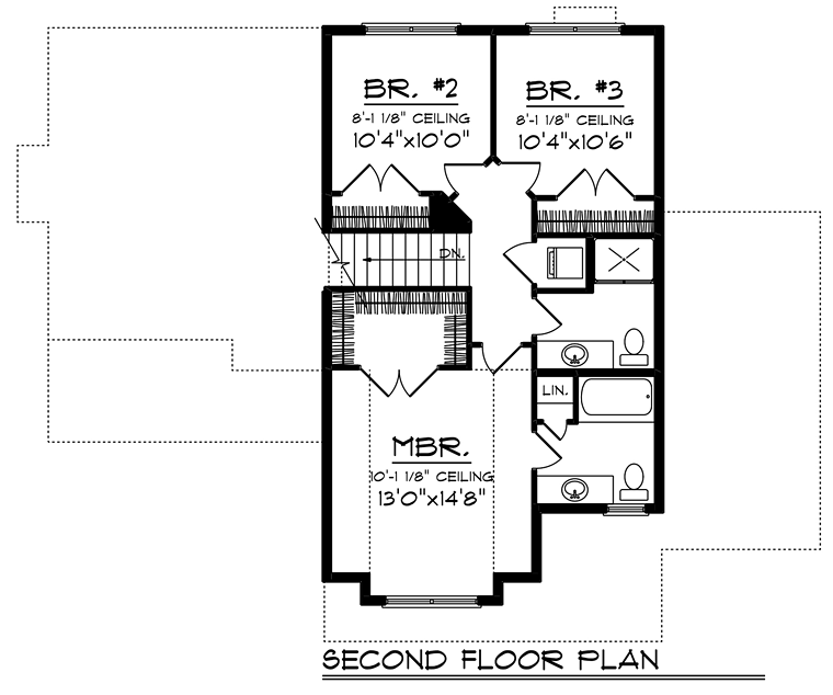 Bungalow Cottage Craftsman Level Two of Plan 75230