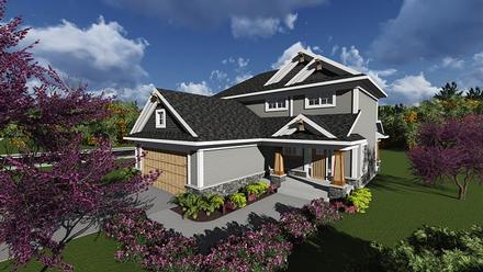 Bungalow Cottage Country Craftsman Traditional Elevation of Plan 75233