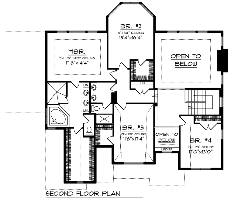 Bungalow Colonial Craftsman Level Two of Plan 75247