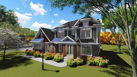 Bungalow Colonial Craftsman Elevation of Plan 75247