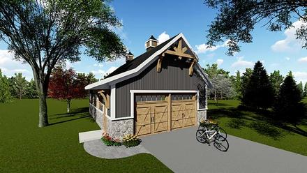 Country Craftsman Elevation of Plan 75250