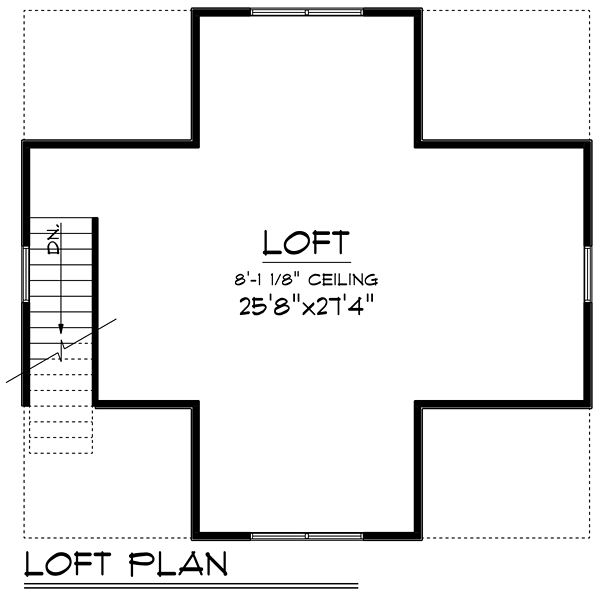 Cottage Country Craftsman Level Two of Plan 75251