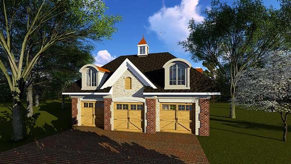 Garage Plan 75252 - 3 Car Garage Elevation