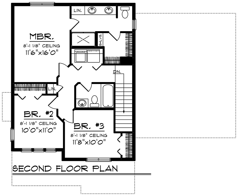 Contemporary Southwest Level Two of Plan 75254