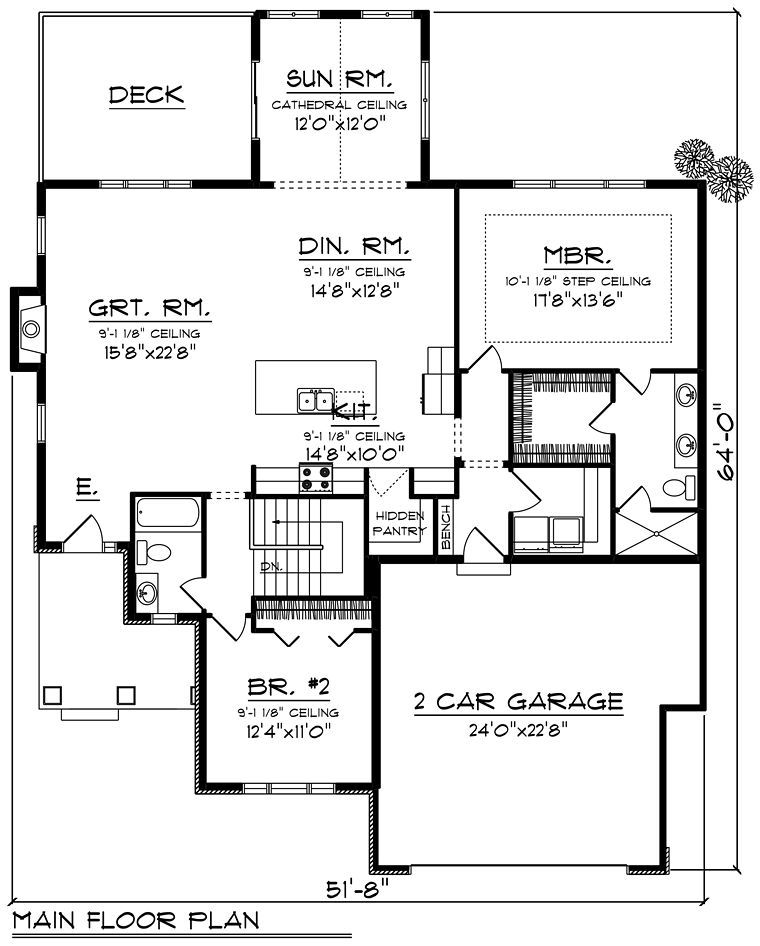 Cottage Country Craftsman Level One of Plan 75257