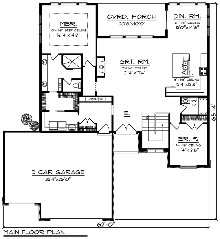 Contemporary Ranch Southwest Level One of Plan 75258