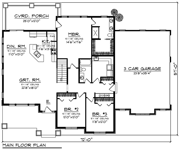 Cottage Country Craftsman Level One of Plan 75259