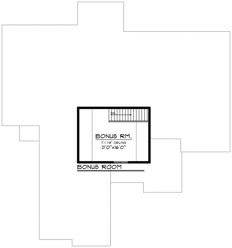 Cottage Craftsman Southern Level Two of Plan 75266