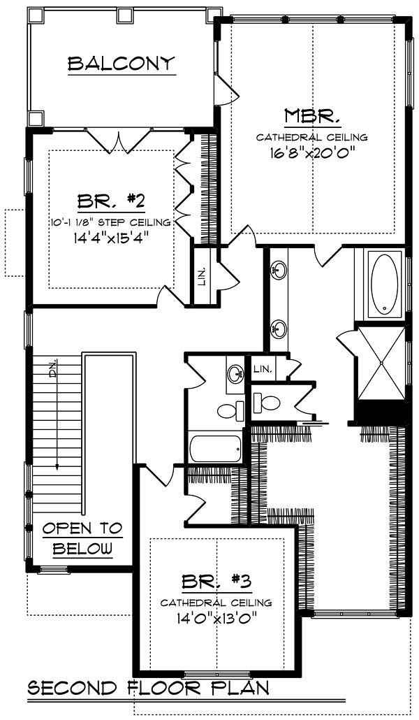 Cottage Country Craftsman Level Two of Plan 75267