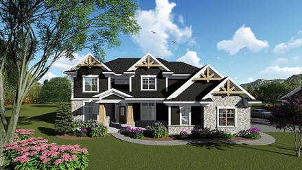 Bungalow Cottage Country Craftsman Southern Traditional Elevation of Plan 75273