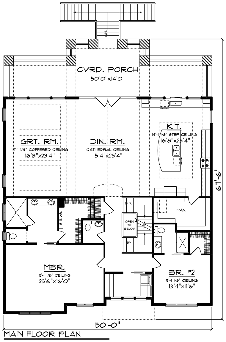 Cottage Country Craftsman Southern Level One of Plan 75276