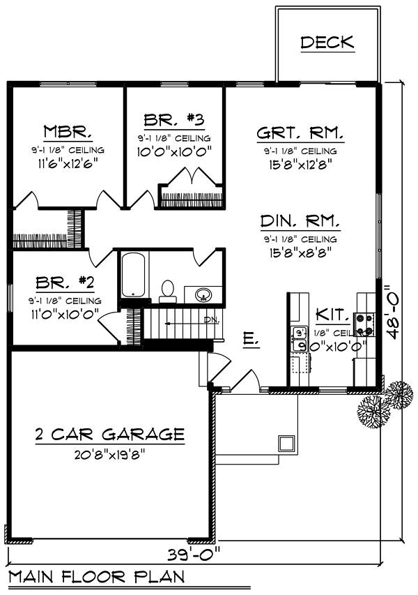 Cottage Country Craftsman Level One of Plan 75279