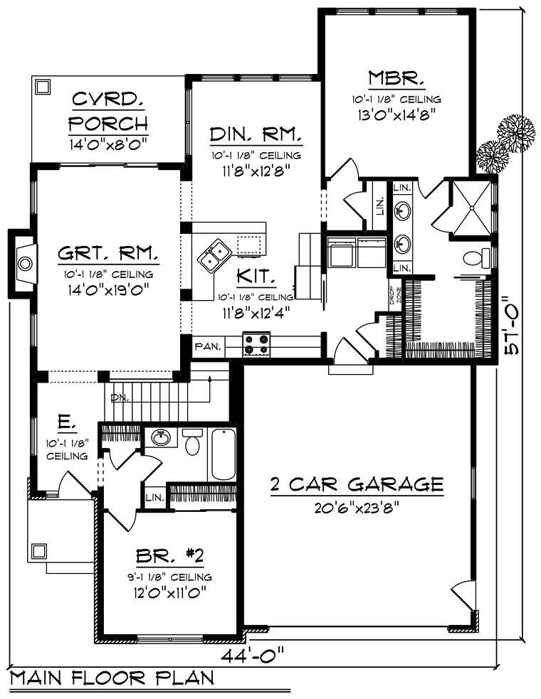 Cottage Country Craftsman Level One of Plan 75283