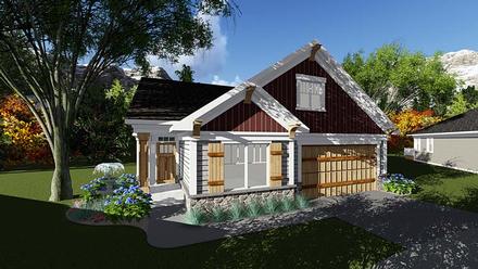 Cottage Country Craftsman Elevation of Plan 75283