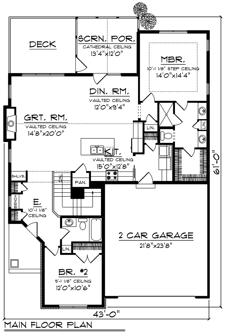 Cottage Country Level One of Plan 75284