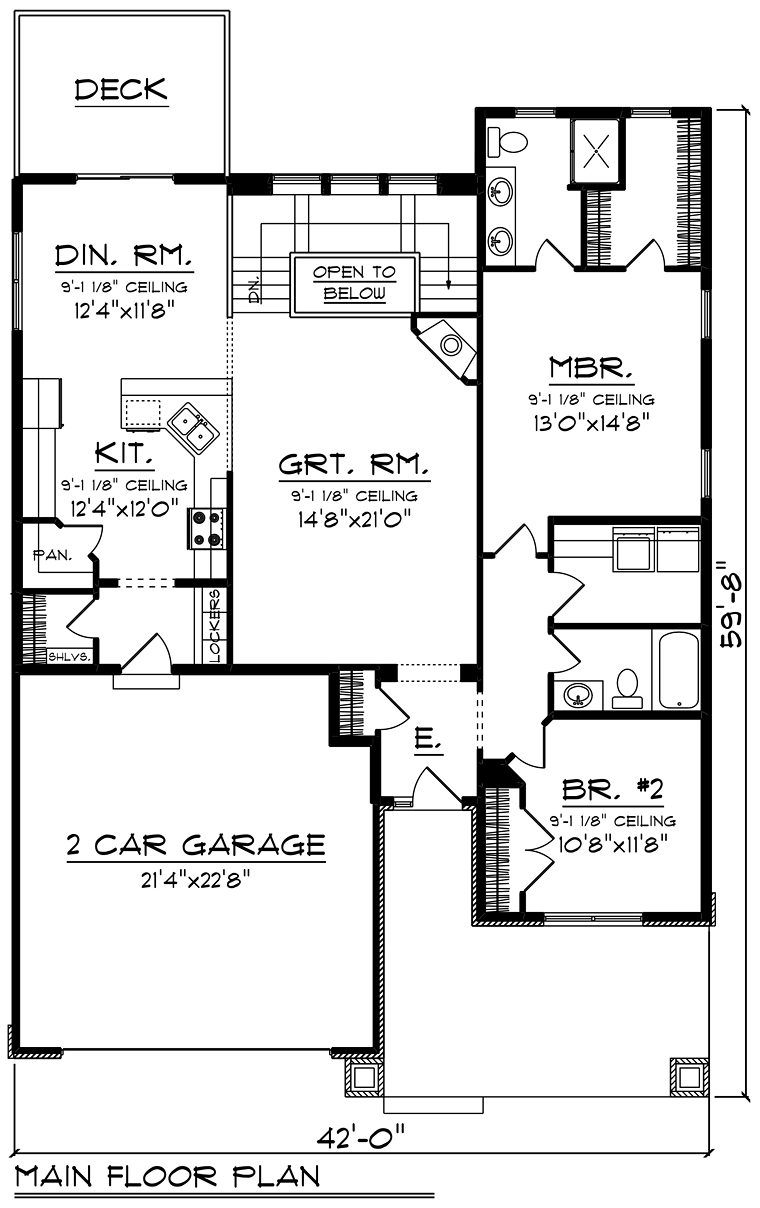 Cottage Country Craftsman Level One of Plan 75285