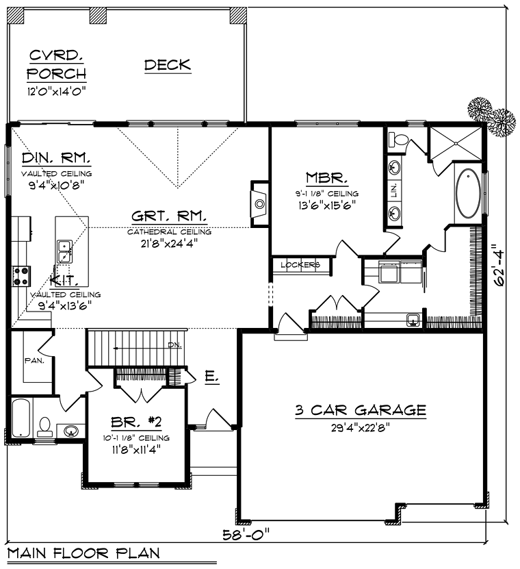 Contemporary Prairie Style Southwest Level One of Plan 75291