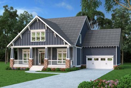 Bungalow Country Craftsman Southern Elevation of Plan 75313