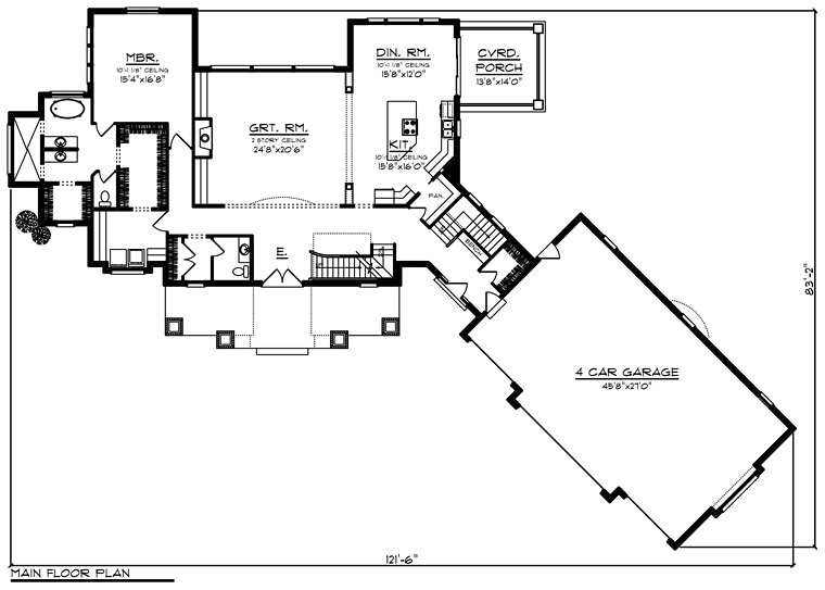 Bungalow Cottage Craftsman Traditional Level One of Plan 75408