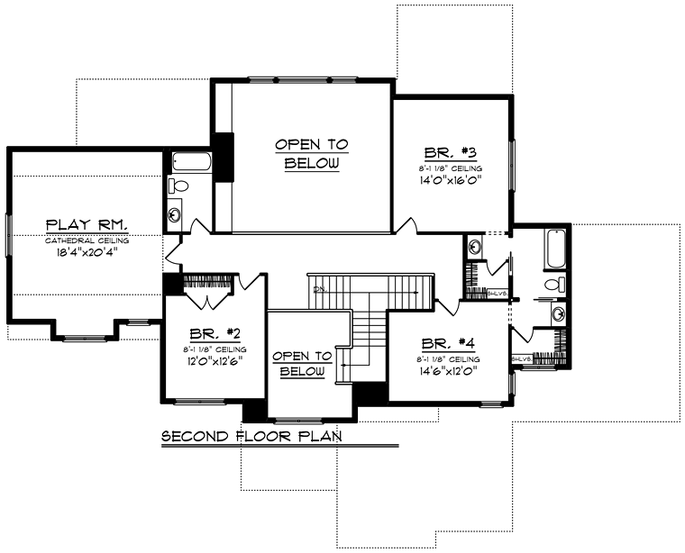 House Plan 75411 Level Two