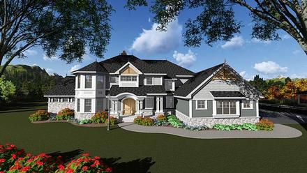 Craftsman Traditional Elevation of Plan 75415