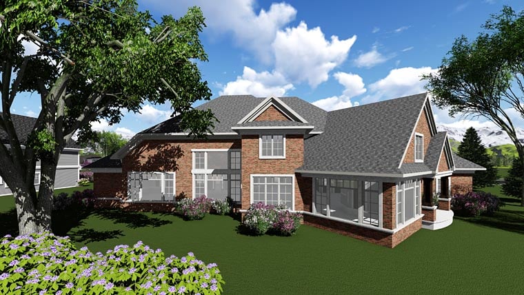 Traditional Plan with 4540 Sq. Ft., 4 Bedrooms, 4 Bathrooms, 3 Car Garage Picture 3