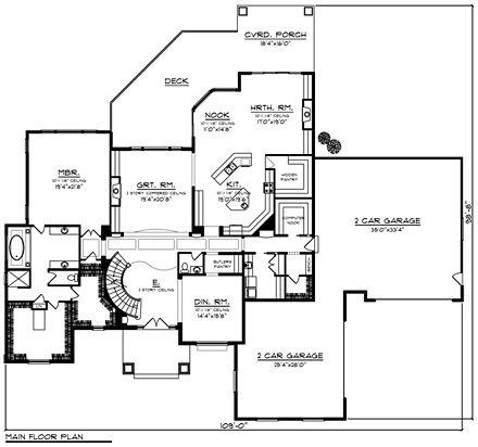 House Plan 75417 First Level Plan