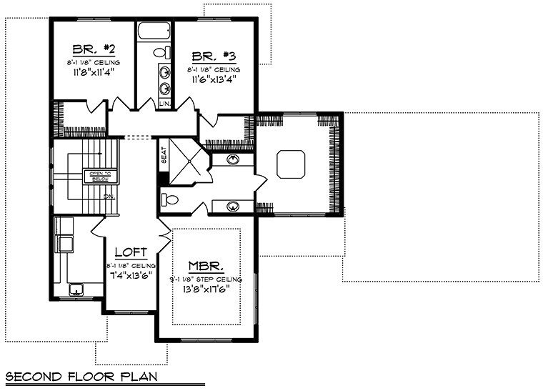 Contemporary Prairie Style Southwest Level Two of Plan 75418
