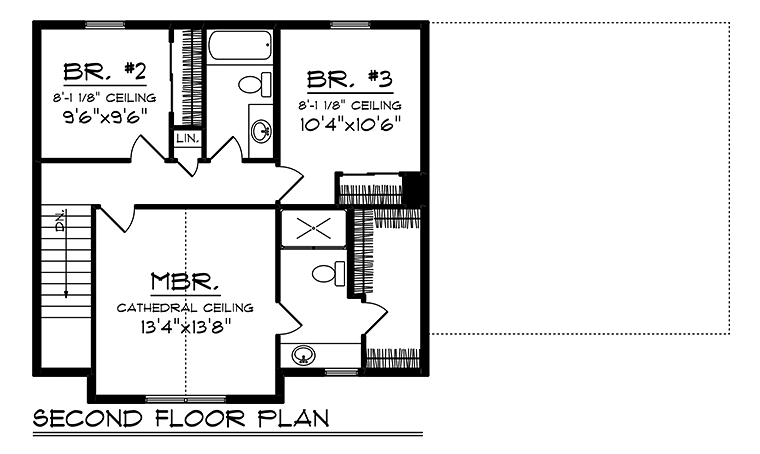 Country Farmhouse Traditional Level Two of Plan 75424