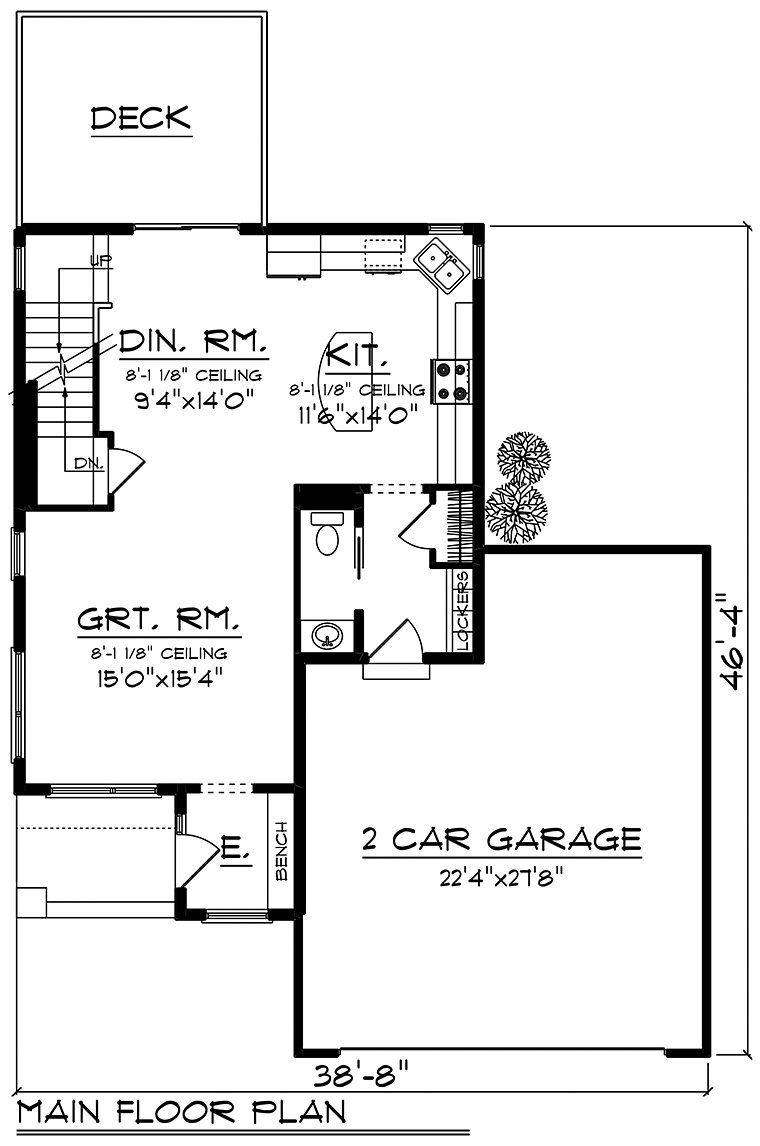 Contemporary Modern Level One of Plan 75427