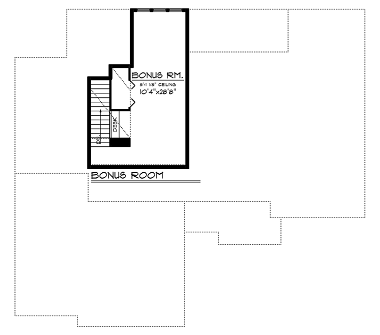 Cottage Country Craftsman Level Two of Plan 75432