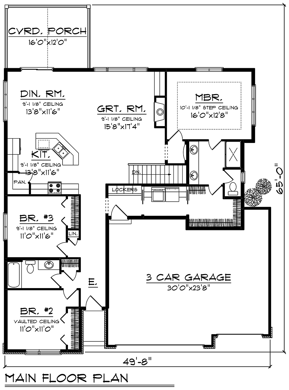 Modern Ranch Level One of Plan 75452