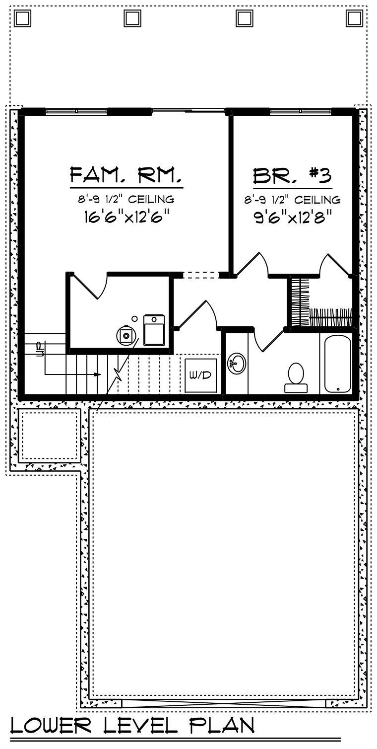 Traditional Lower Level of Plan 75453