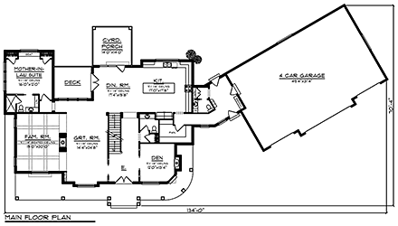 House Plan 75466 First Level Plan