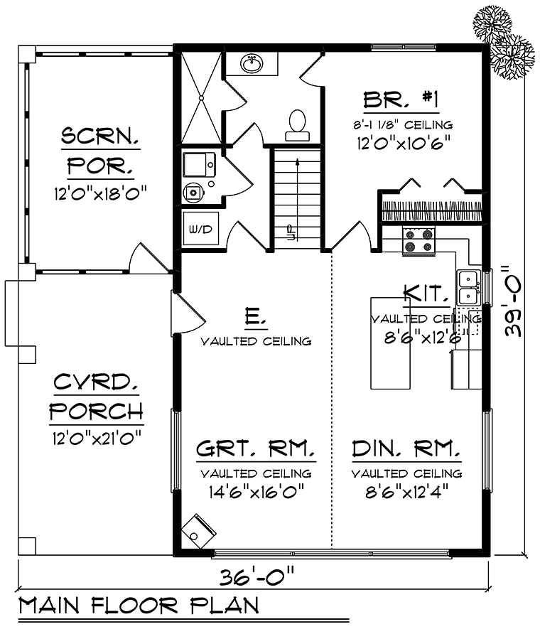 Cabin Level One of Plan 75467