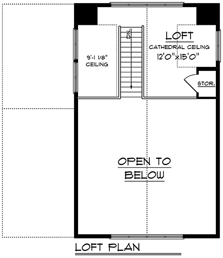 House Plan 75467 Second Level Plan