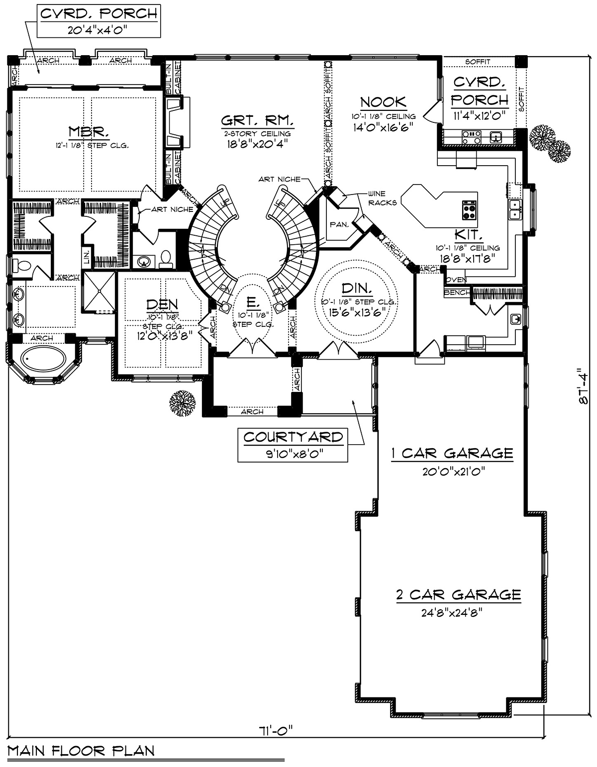 Mediterranean Southwest Tuscan Level One of Plan 75469