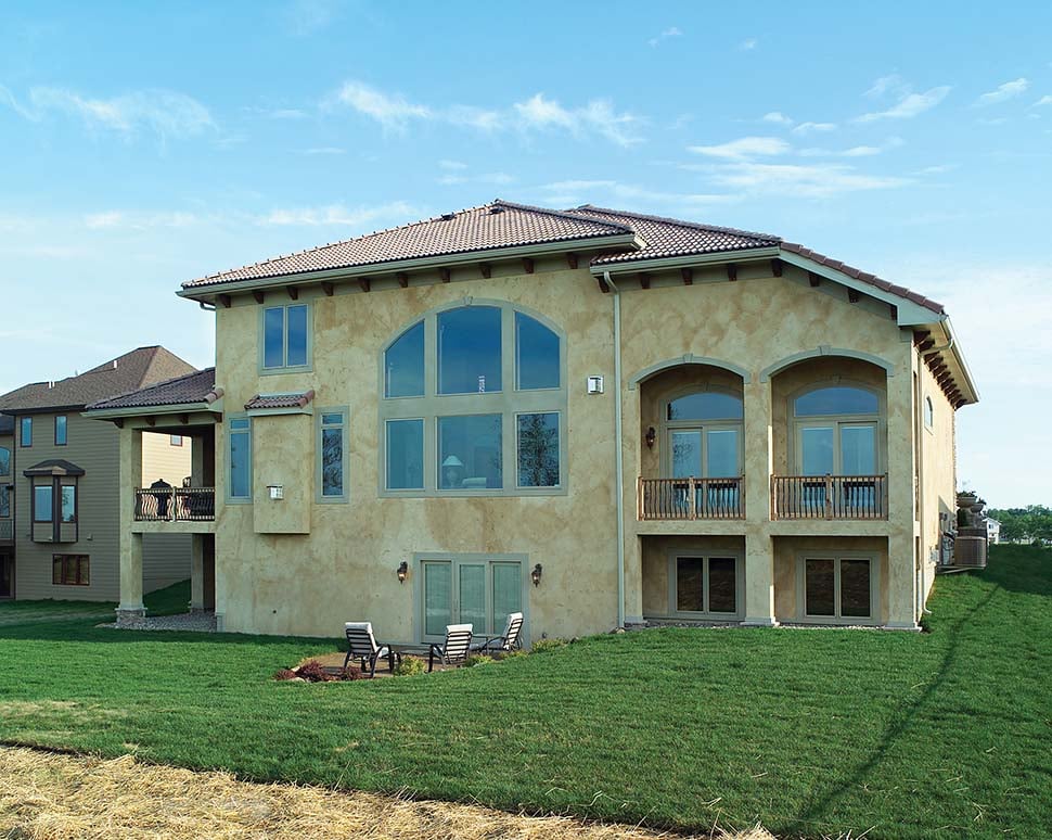 Mediterranean, Southwest, Tuscan Plan with 5410 Sq. Ft., 4 Bedrooms, 4 Bathrooms, 3 Car Garage Picture 3