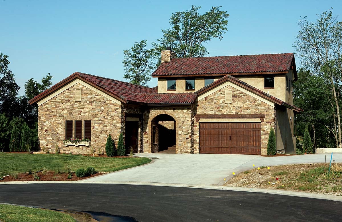 Southwest, Tuscan Plan with 3547 Sq. Ft., 4 Bedrooms, 3 Bathrooms, 3 Car Garage Elevation