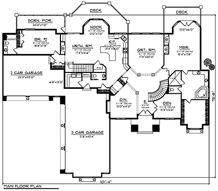 House Plan 75473 First Level Plan