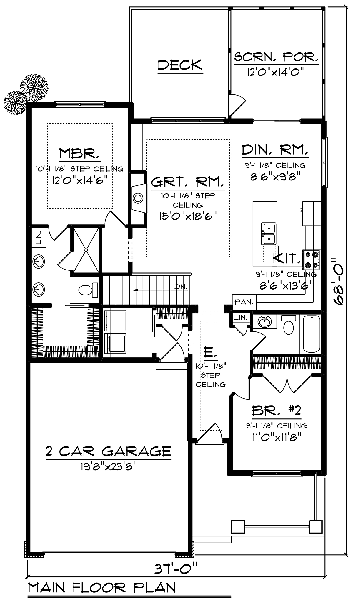 Bungalow Cottage Craftsman Level One of Plan 75482