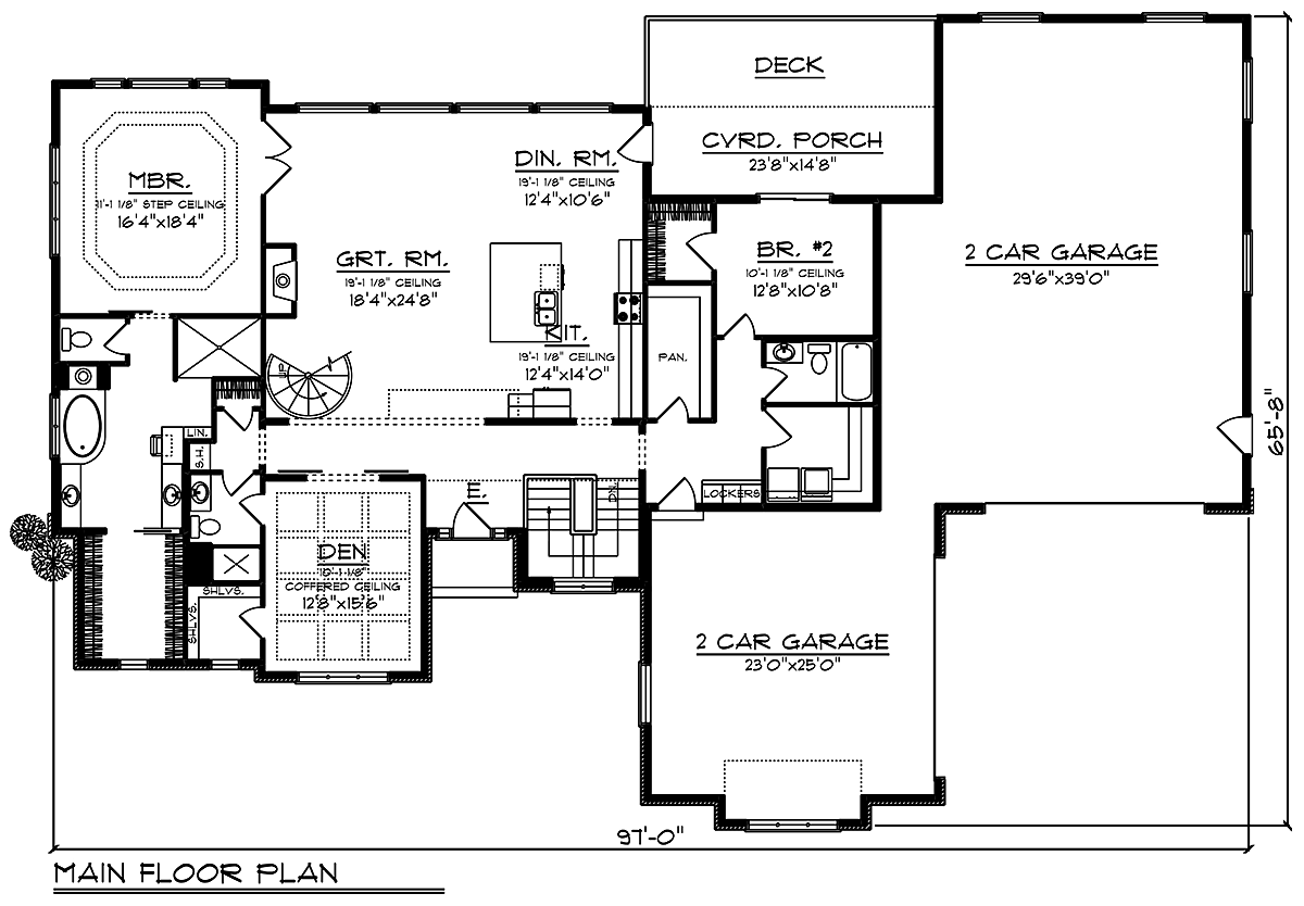 Contemporary Prairie Style Level One of Plan 75483