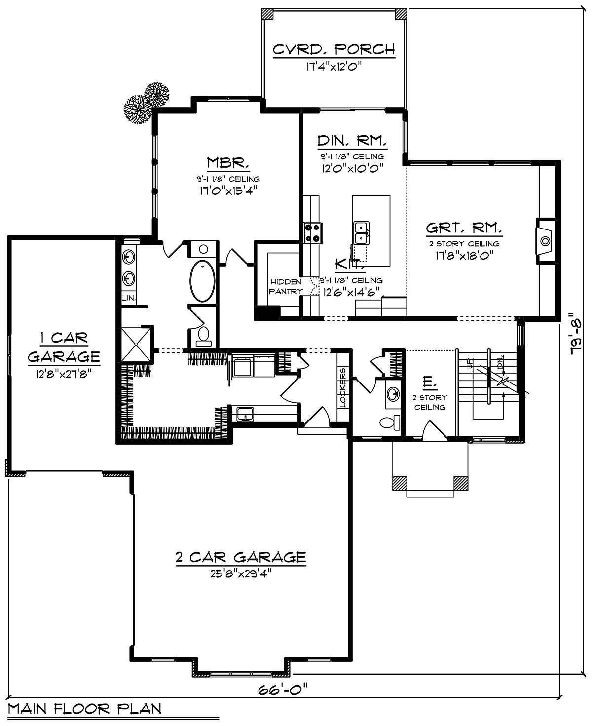 Contemporary Prairie Style Level One of Plan 75484