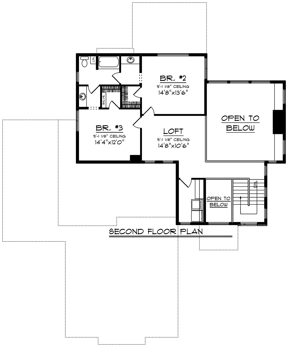 Contemporary Prairie Style Level Two of Plan 75484