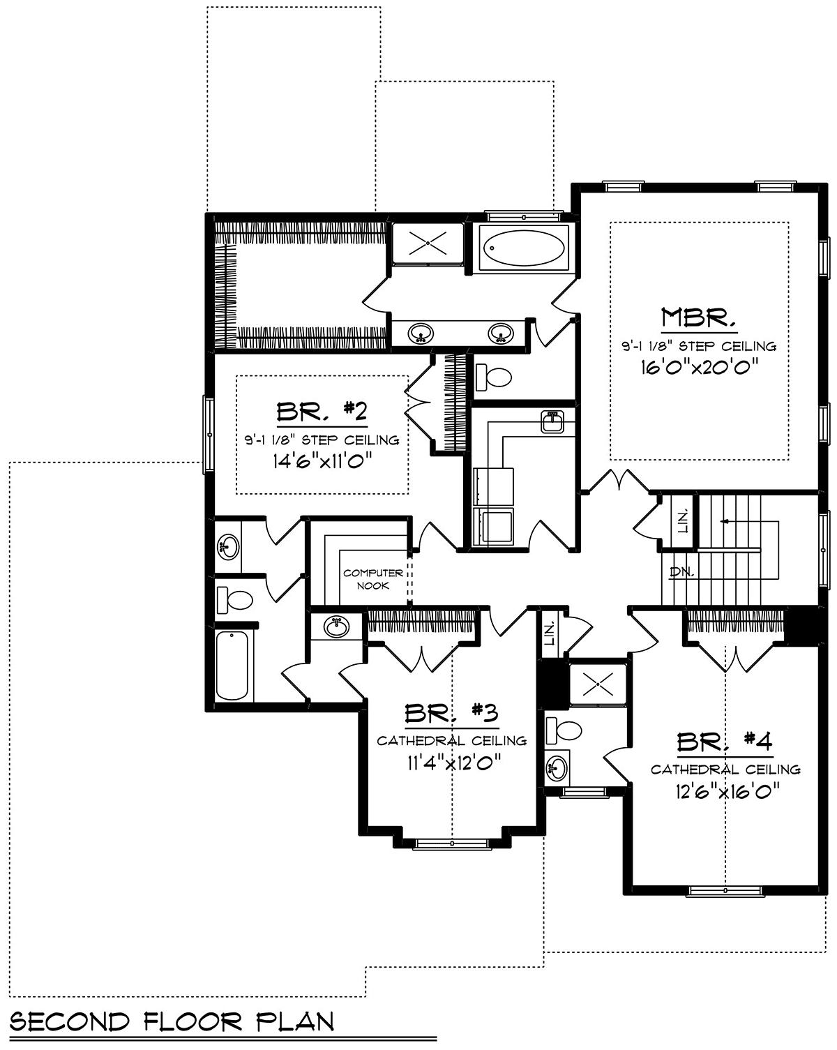 Craftsman Ranch Traditional Level Two of Plan 75487