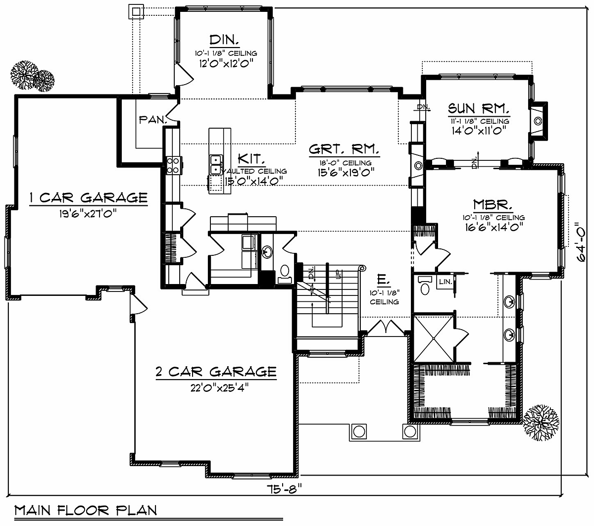 European French Country Tuscan Level One of Plan 75492